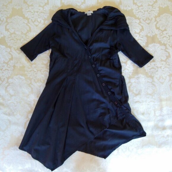 Prairie Underground Black Cloud Raven Hooded Dress Tunic L - Picture 4 of 12